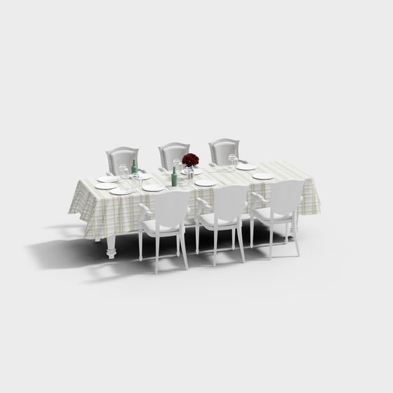 Elegant Dining Table 3D model for Creative Projects