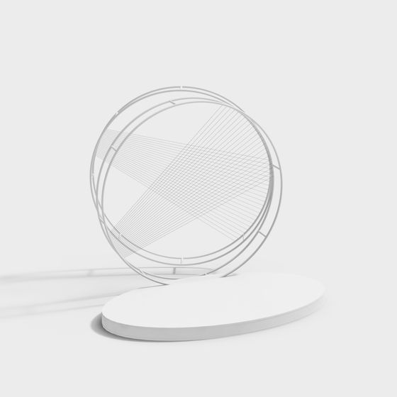 Floating Ring 3D model with Minimalist Aesthetics
