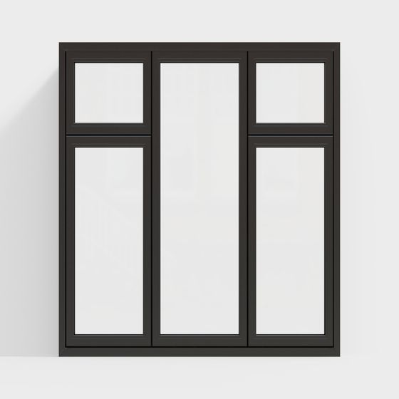 Stylish Low-Polygon Window 3D model