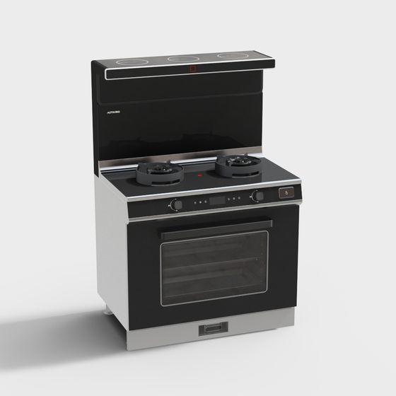 Modern Integrated Stove 3D model