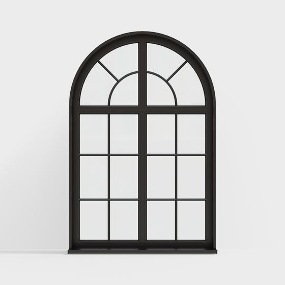Elegant Arch Window 3D model for Modern Design