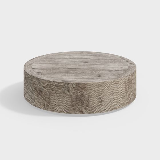 Elegant Round Wooden Base 3D model