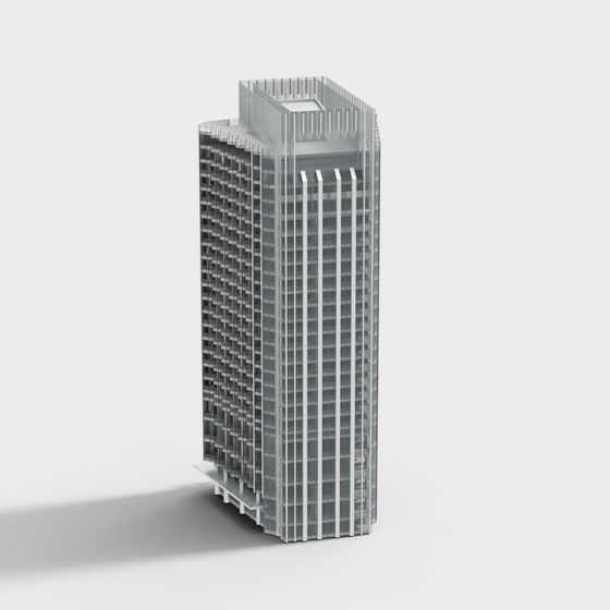 Urban Horizon Futuristic Skyscraper 3D model