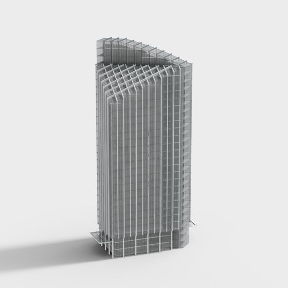 City of Light Futuristic Skyscraper 3D model