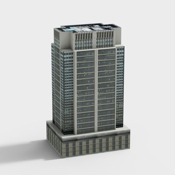 Stunning Low-Polygon Skyscraper 3D model