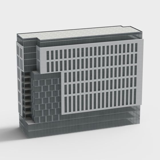 Urban Horizon 3D model - Futuristic High-Rise Building