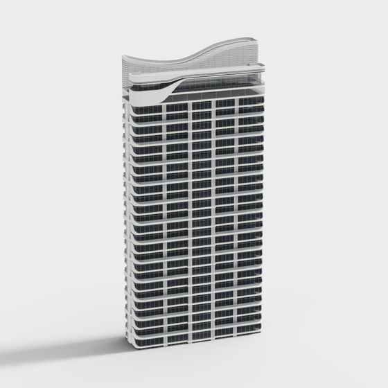 Urban Wing Skyscraper 3D model