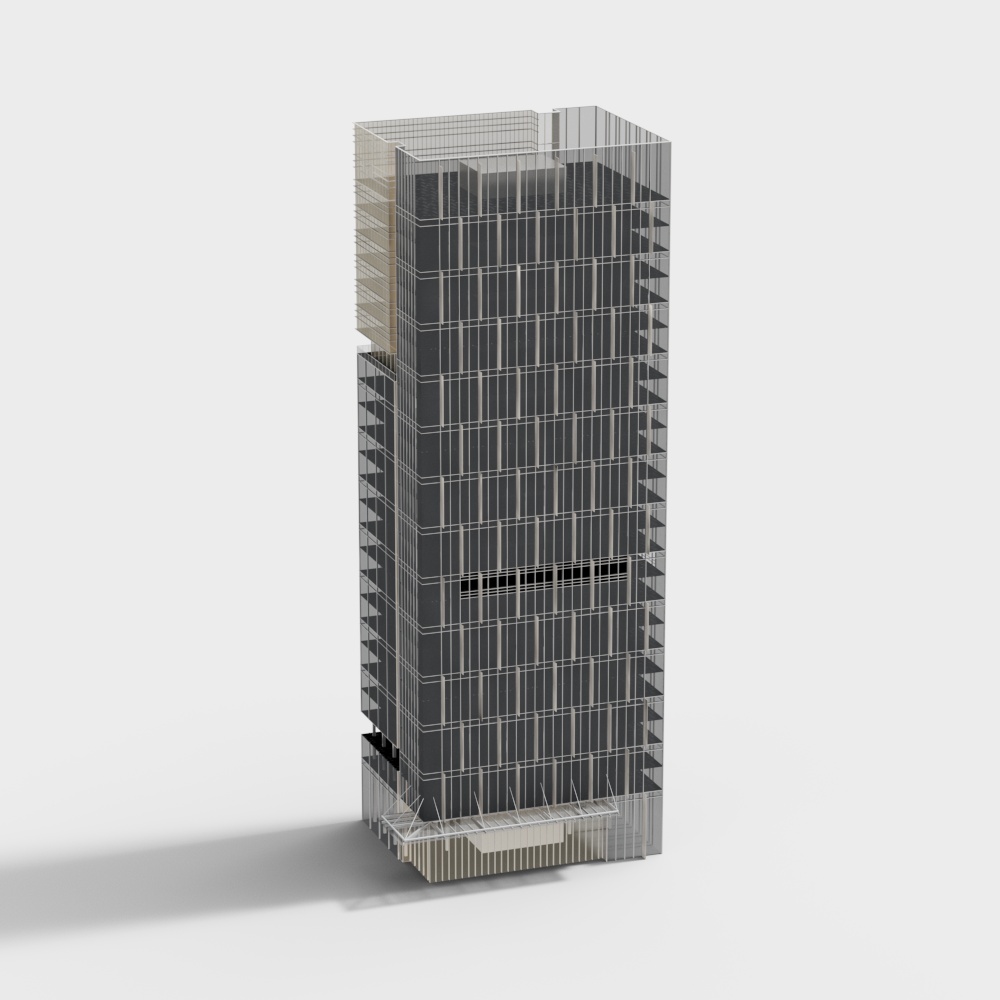 Stunning Low-Polygon Skyscraper 3D Model