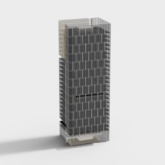 Stunning Low-Polygon Skyscraper 3D Model