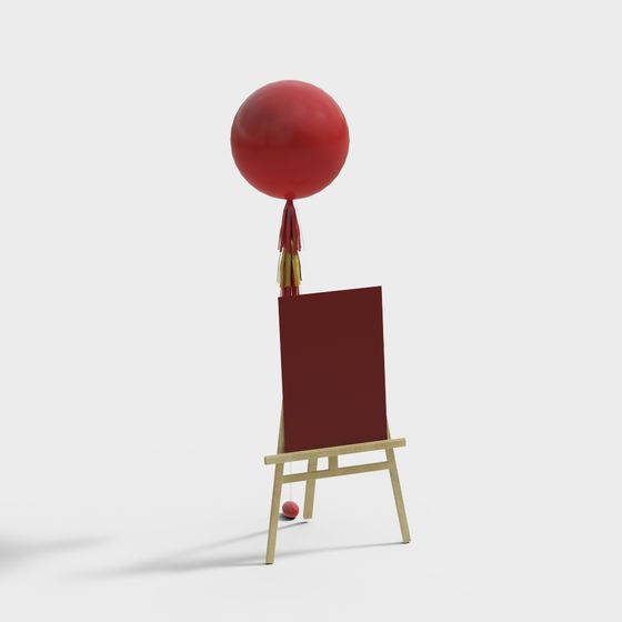 Balloon Easel 3D model for Creative Projects