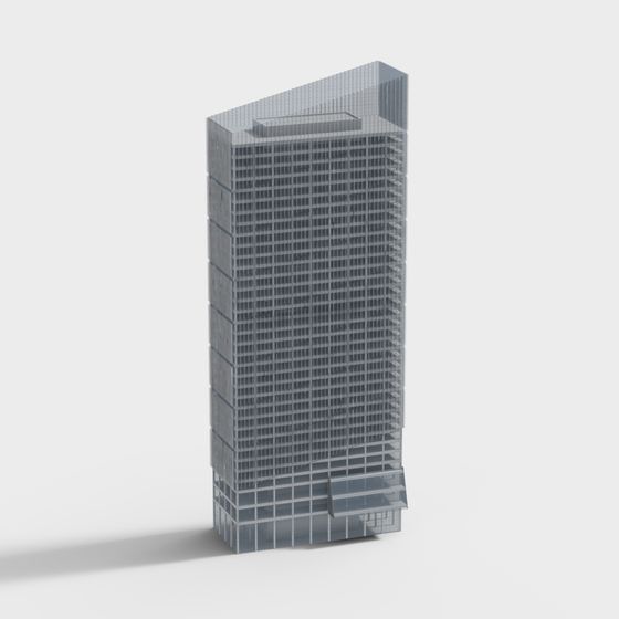 Futuristic Skyscraper 'City Light' 3D model