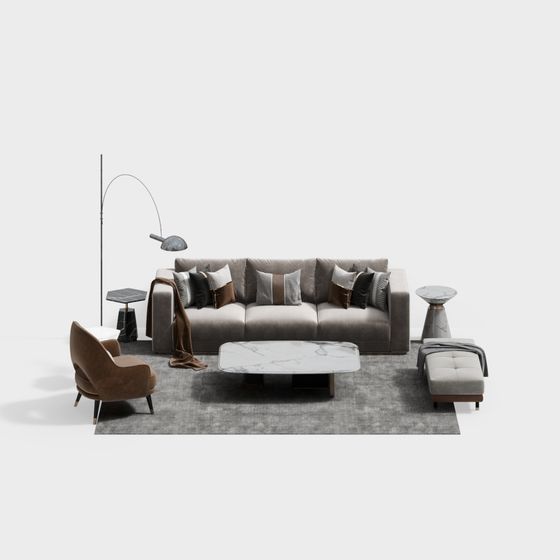 Urban Living Room 3D model