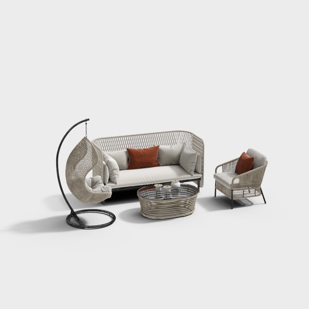 Courtyard outdoor sofa set