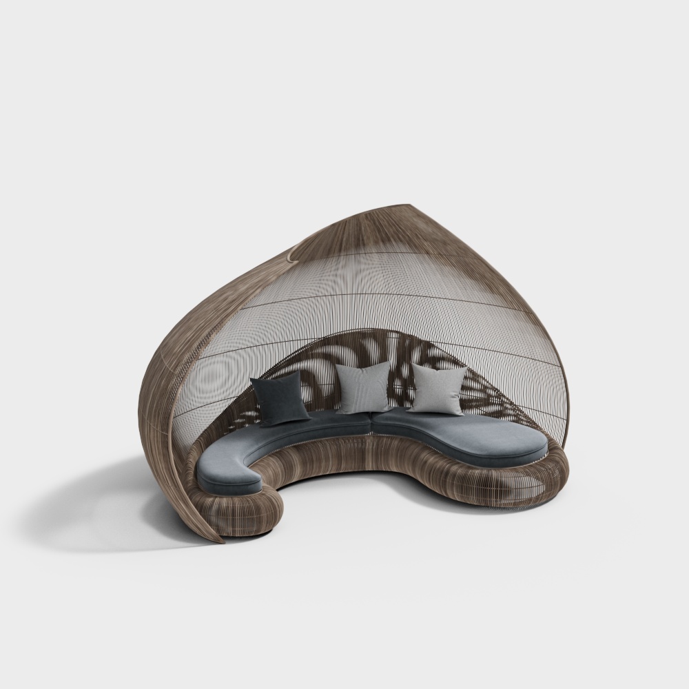 야외 라탕 소파