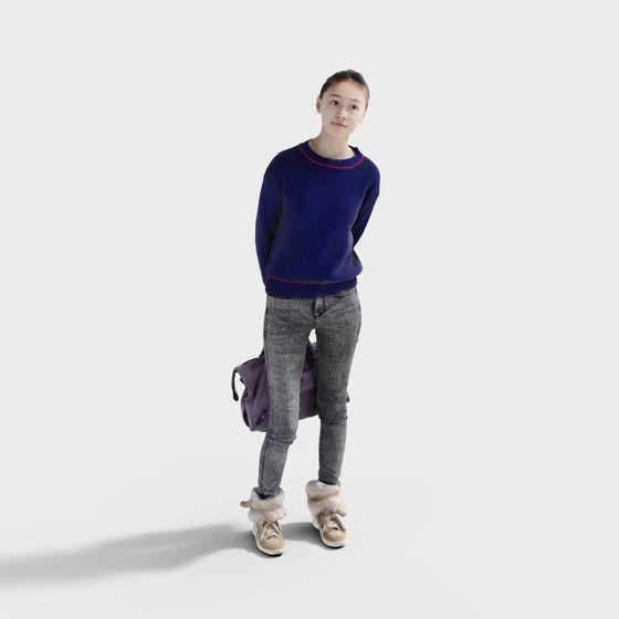 Stylish Urban Character 3D model