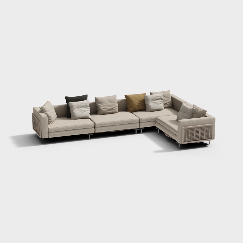 Courtyard outdoor corner sofa