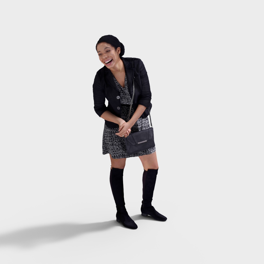 Urban Stroller Low-Poly 3D Model