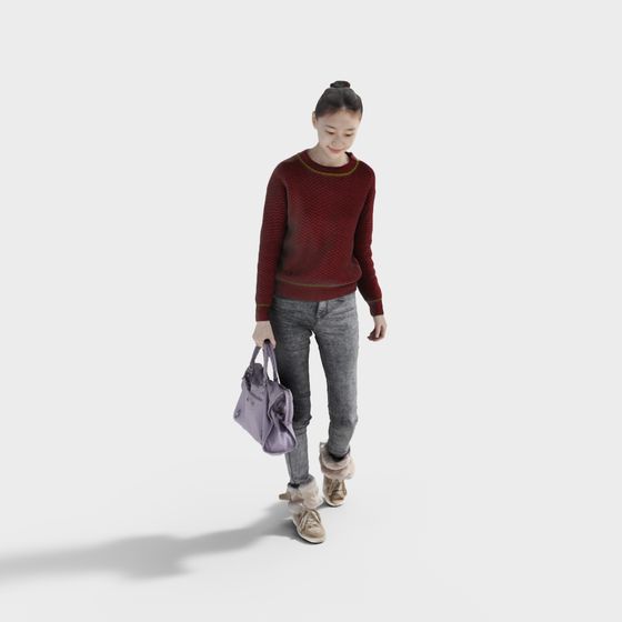 Cozy Winter Character 3D model