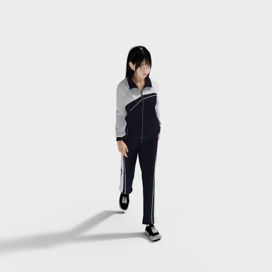 Stylish Young Athlete 3D Model