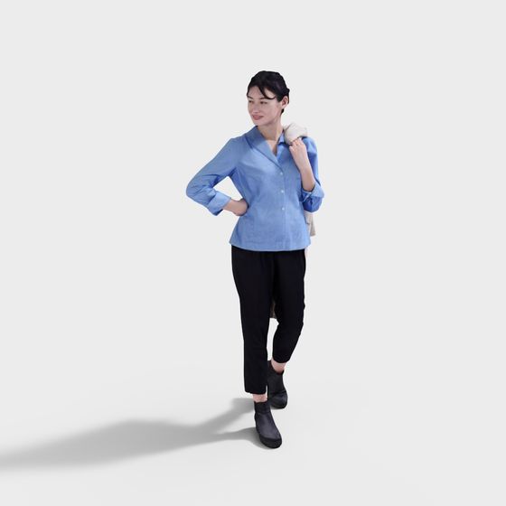 Elegant Urban Female 3D Model