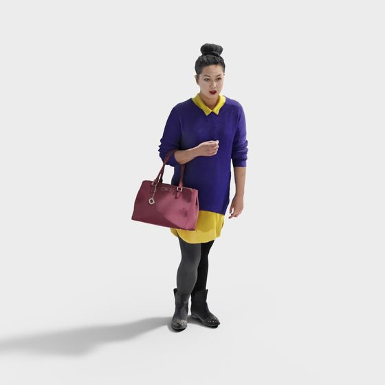 Stylish Urban Female 3D model for Creative Projects