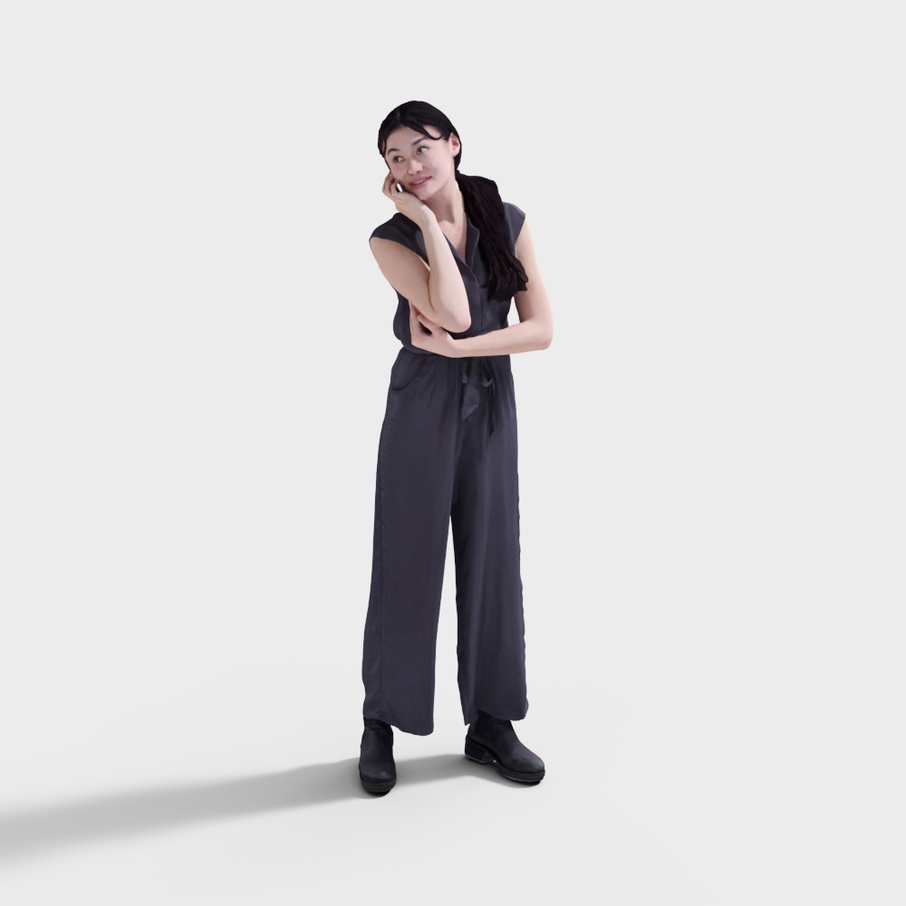 Urban Stroll Low-Poly 3D Model