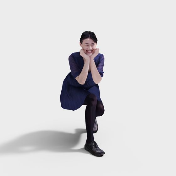 Happy Leap 3D Model - Joyful Moment Captured