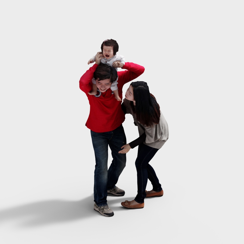 Family Joyful Moments 3D model