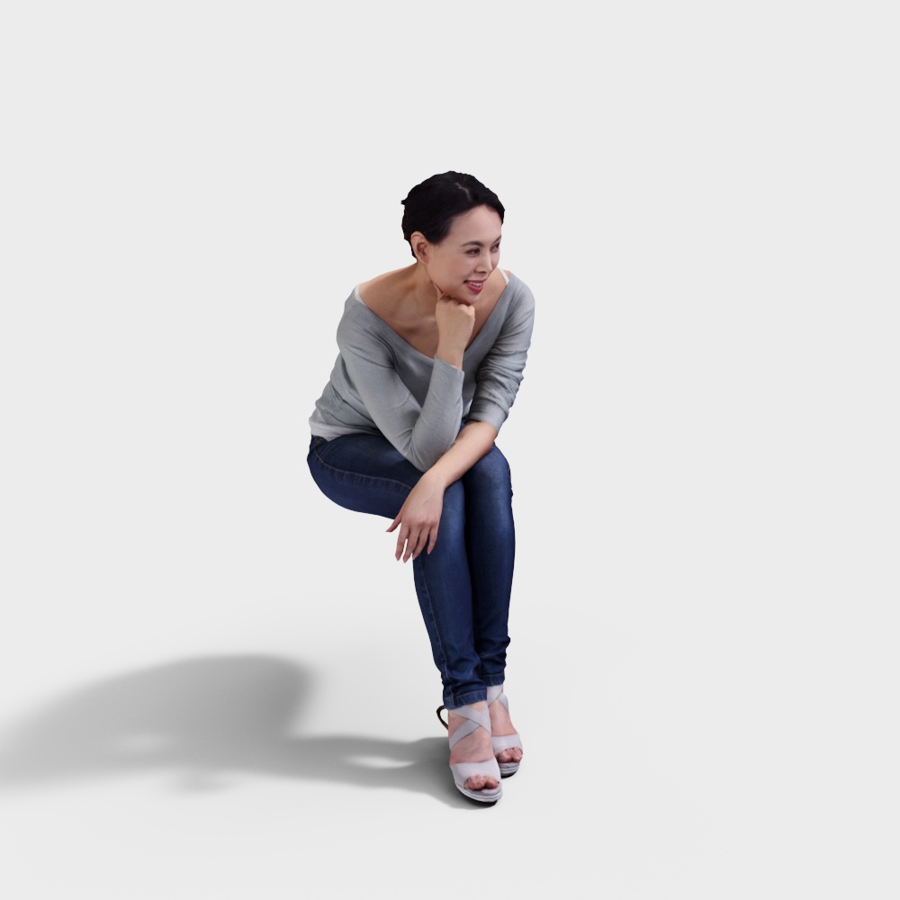 ผู้หญิงนั่ง