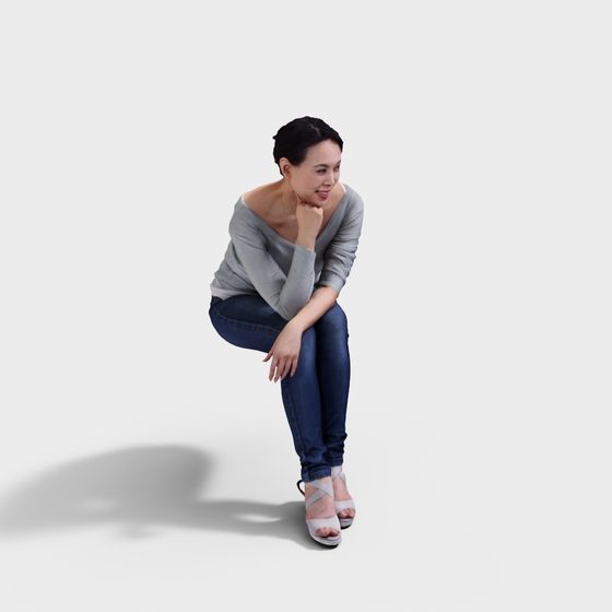 ผู้หญิงนั่ง