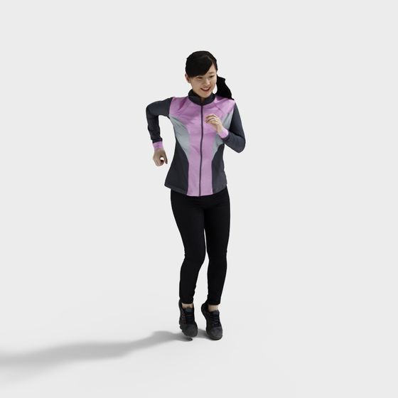 Stylish Low-Polygon Urban Female 3D model