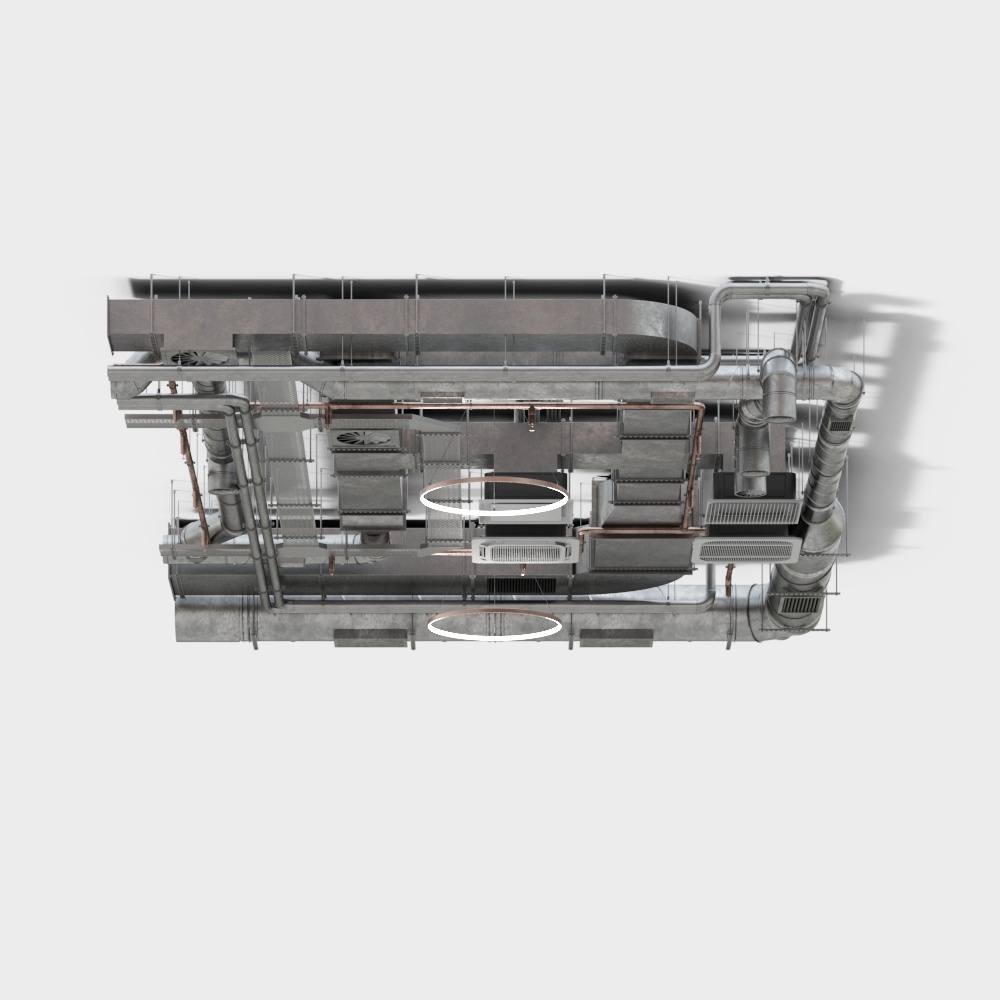 Laboratory air duct ceiling