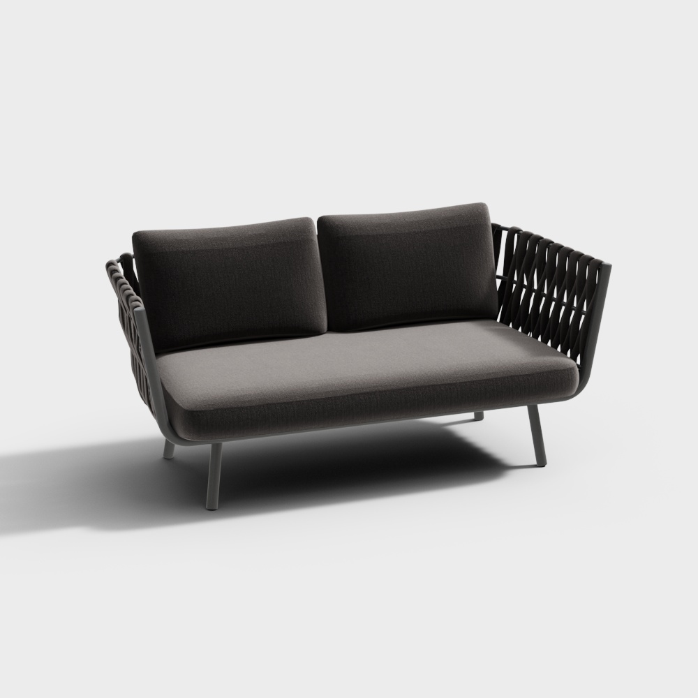 Canapé double de loisirs en extérieur