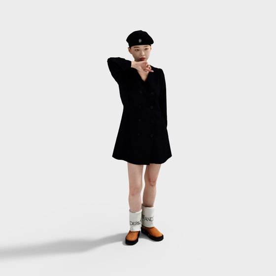 Trendy Female Character 3D Model for Creative Projects