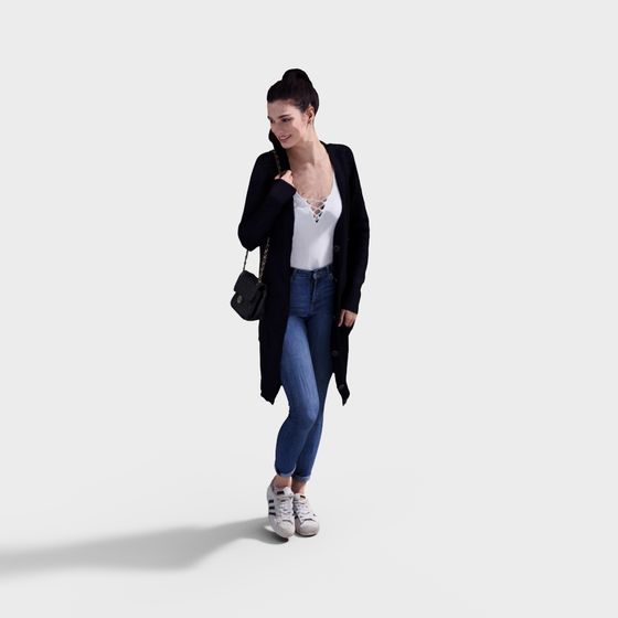 Stylish Modern Female Character 3D model