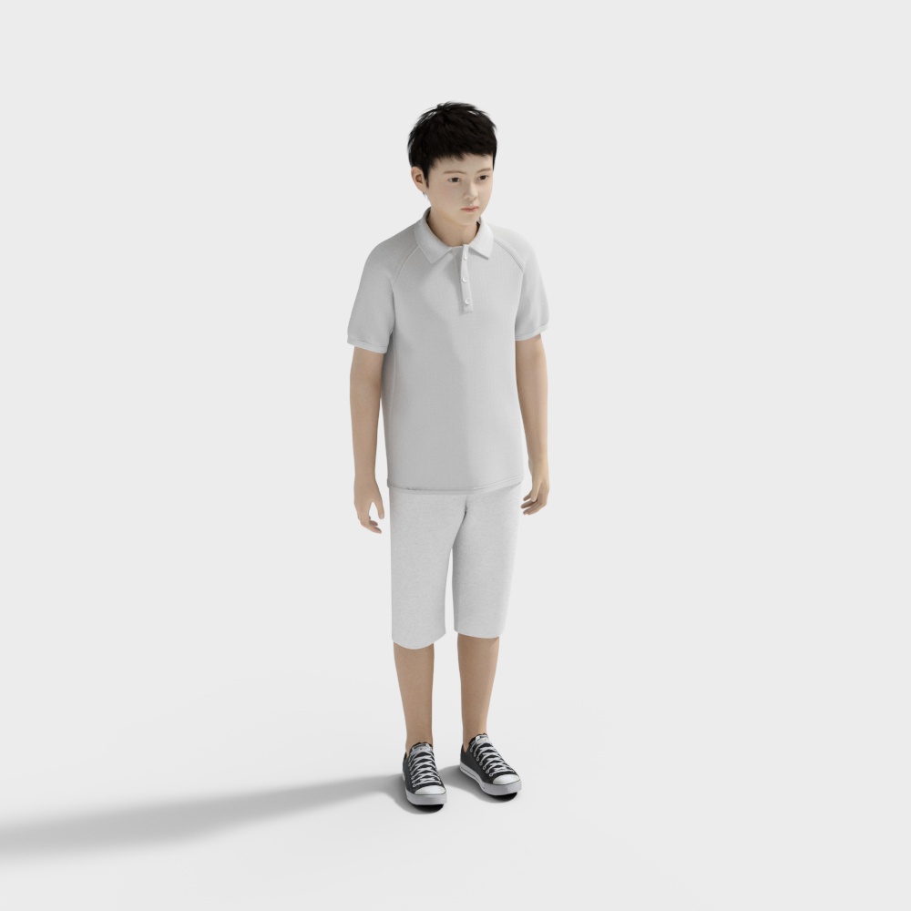 Stylish Low Poly Campus Guy 3D model