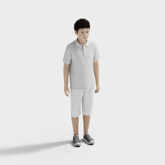 Stylish Low Poly Campus Guy 3D model