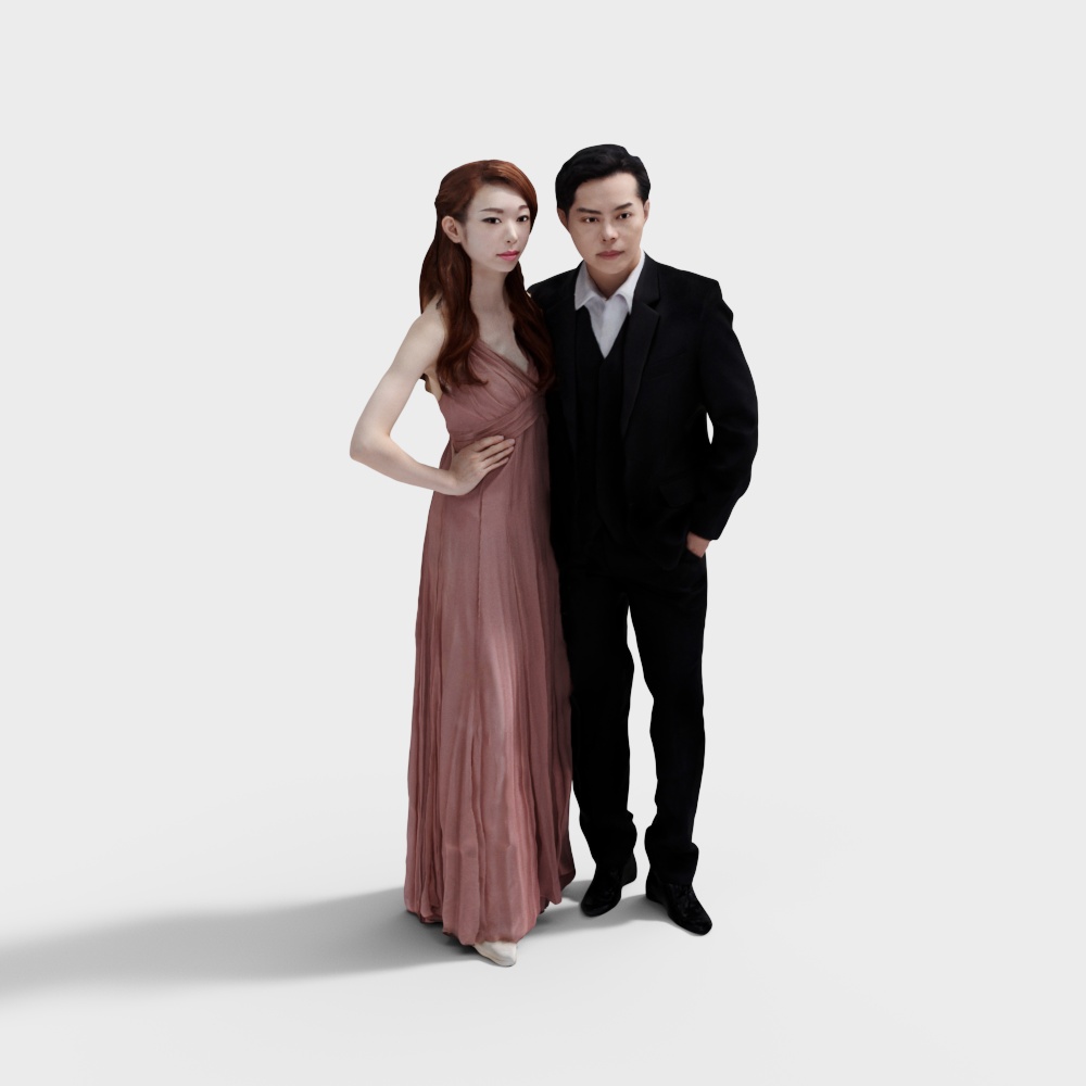 Elegant Couple 3D model for Ballroom Scenes