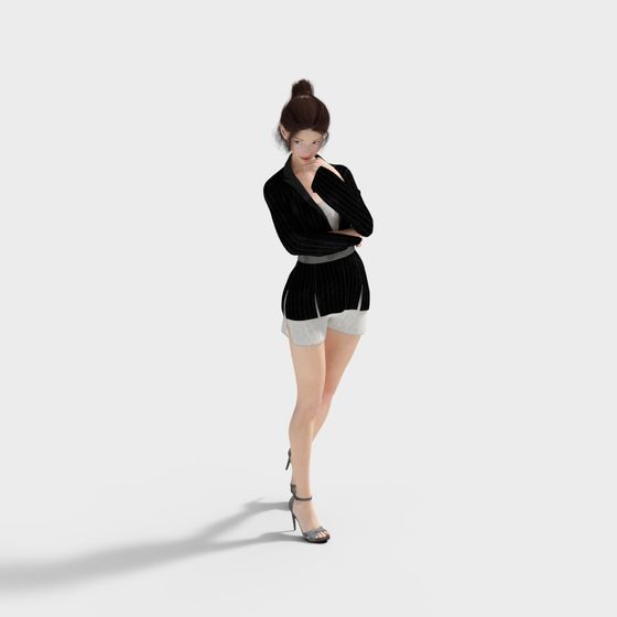 Urban Lady 3D Model - Modern Fashion Icon
