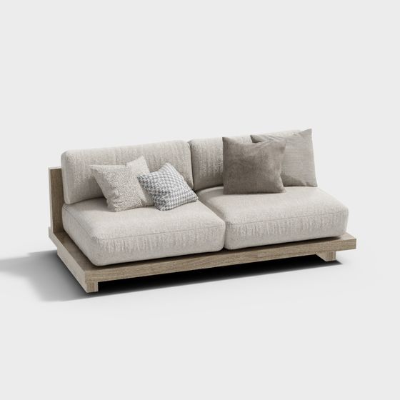 Cozy Minimalist 3D Sofa Model