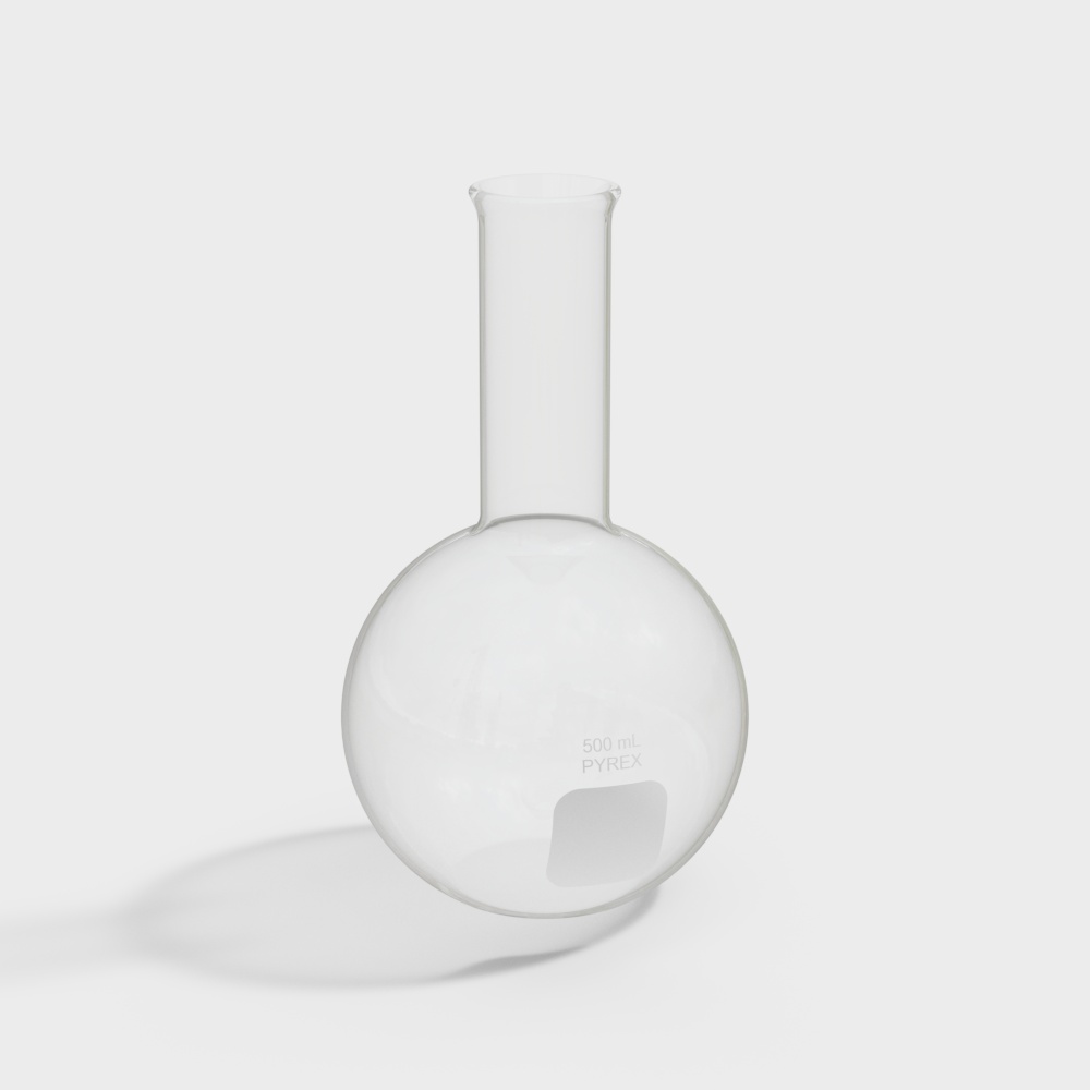 500ml Pyrex Flask 3D Model Design