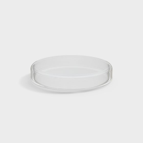 Minimalist Glass Petri Dish 3D model
