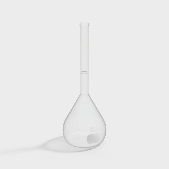 High-Detail 500ml Pyrex Flask 3D model