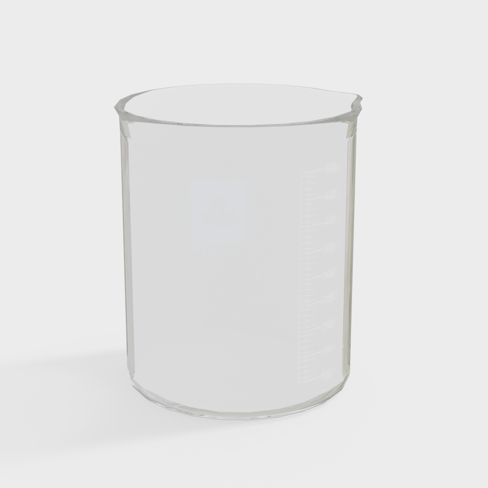 Laboratory glass graduated cup