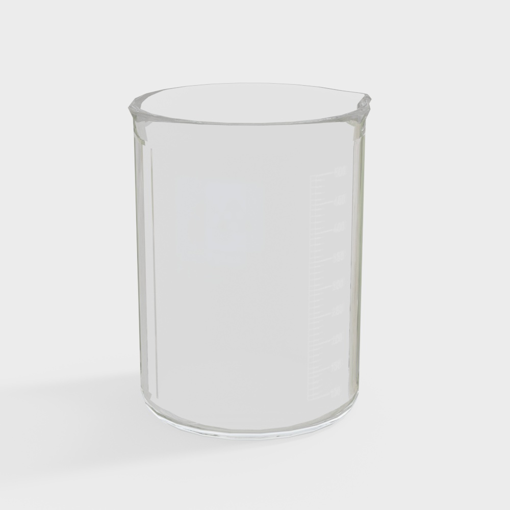 Laboratory glass graduated cup