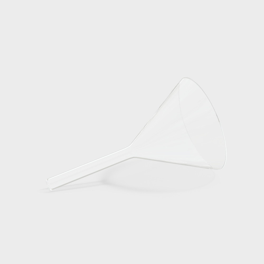 entonnoir en verre de laboratoire