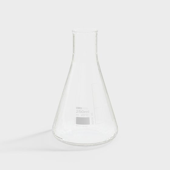 250ml Cone Flask 3D Model for Scientific Use