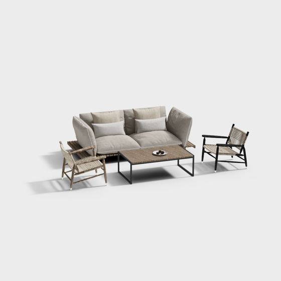 Elegant Outdoor Furniture 3D Model