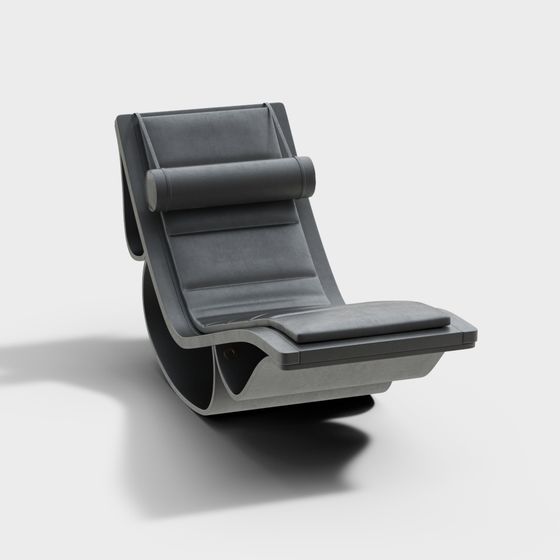 Modern Gray Rocking Chair 3D model