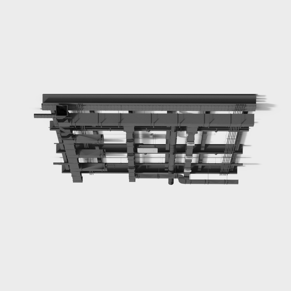 Laboratory air duct ceiling